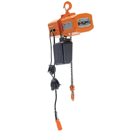 Vestil Economy Chain Hoist W/ Chain Container H-1000-3